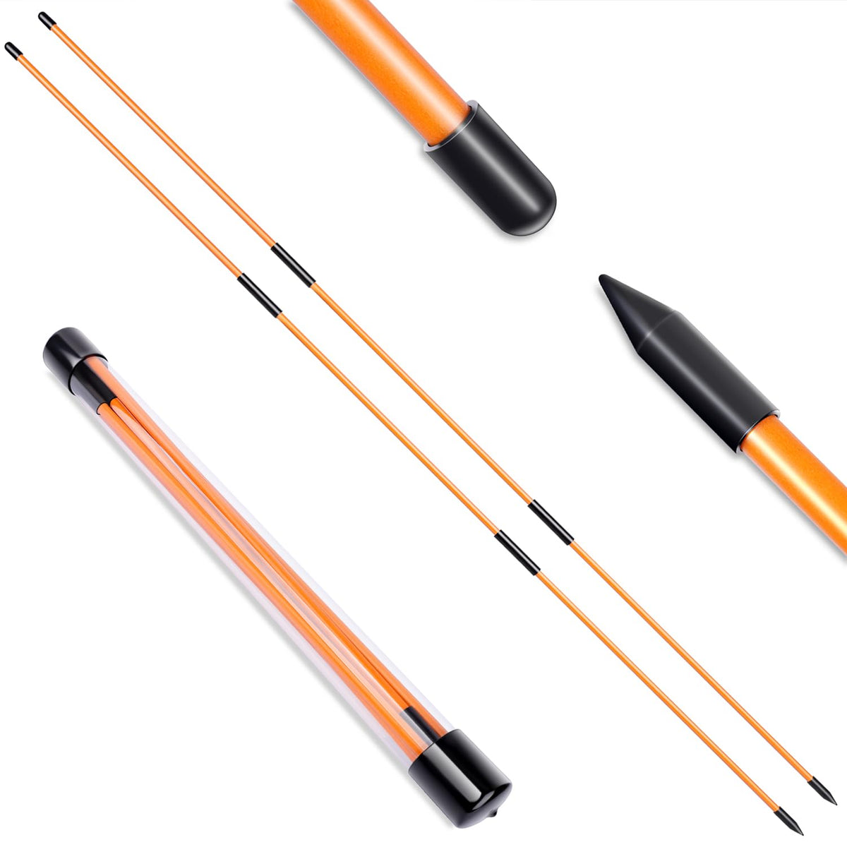 Professional 2 Pack or 4 Pack Collapsible Golf Alignment Sticks, Premium 48" or 40" Alignment Golf Stick Ideal for Aiming, Putting and Swing Practice
