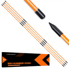 Professional 2 Pack or 4 Pack Collapsible Golf Alignment Sticks, Premium 48" or 40" Alignment Golf Stick Ideal for Aiming, Putting and Swing Practice