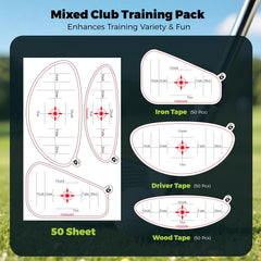 Golf Impact Tape – 2025 Innovative Training & Battle Golf Edition – Club Face Stickers for Drivers, Irons & Woods – Instant Swing Feedback, Interactive Practice,Great Golf Gift for Men & Dads