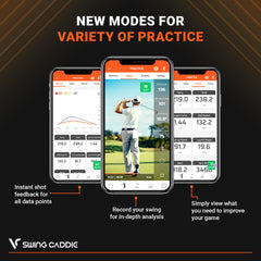 Voice Caddie Portable Golf Launch Monitor and Swing Analyzer with Real-Time Shot Data Tracking – Ideal Golf Swing Trainer/Training Equipment for Indoor or Outdoor Use, 12-Hr Battery Life