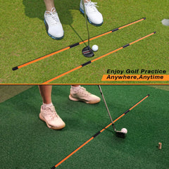 Professional 2 Pack or 4 Pack Collapsible Golf Alignment Sticks, Premium 48" or 40" Alignment Golf Stick Ideal for Aiming, Putting and Swing Practice