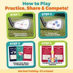 Golf Impact Tape – 2025 Innovative Training & Battle Golf Edition – Club Face Stickers for Drivers, Irons & Woods – Instant Swing Feedback, Interactive Practice,Great Golf Gift for Men & Dads