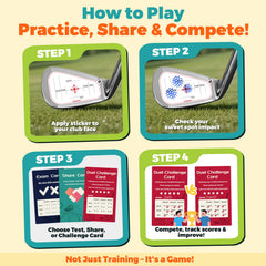 Golf Impact Tape – 2025 Innovative Training & Battle Golf Edition – Club Face Stickers for Drivers, Irons & Woods – Instant Swing Feedback, Interactive Practice,Great Golf Gift for Men & Dads