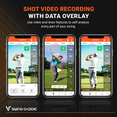 Voice Caddie Portable Golf Launch Monitor and Swing Analyzer with Real-Time Shot Data Tracking – Ideal Golf Swing Trainer/Training Equipment for Indoor or Outdoor Use, 12-Hr Battery Life
