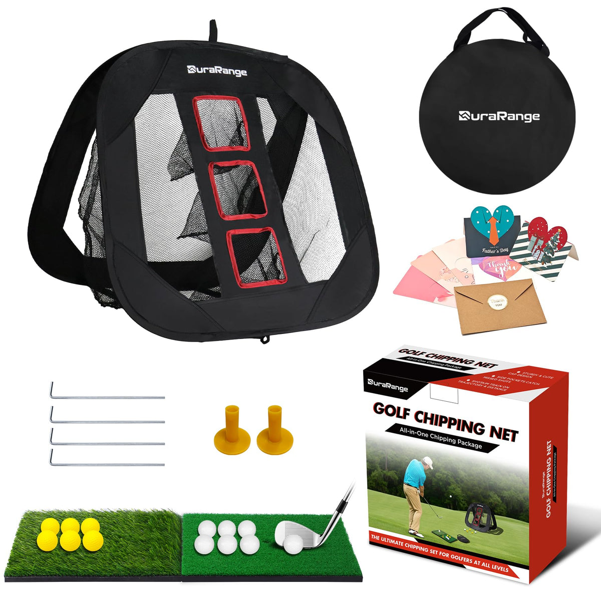 Pop-Up Golf Chipping Net - Ultimate Target Training Chip Aids for Precision & Distance, Outdoor https://amzn.to/4rVqB2l| Indoor Practice, Golfer Gift